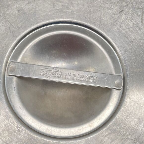 Vintage Vollrath Stainless Steel Stock Pot 8 Qt 9”x9” w/ Lid NSF USA - Picture 9 of 11